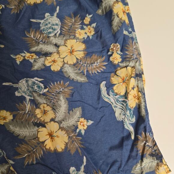 Allen Solly Blue Floral Print with Turtles Board Shorts size XL - Picture 5 of 10